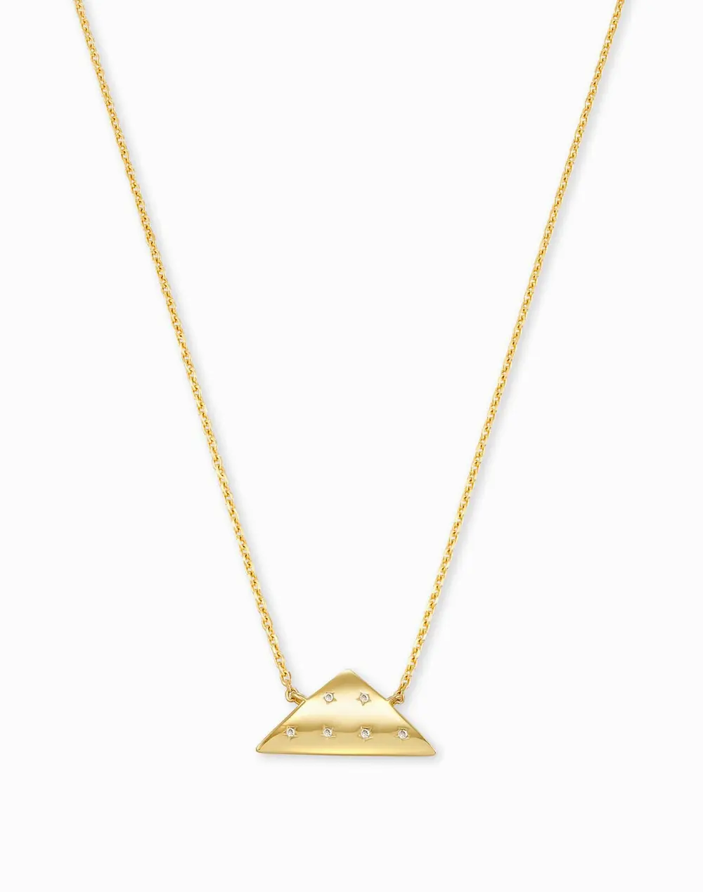 Folds Of Honor Pendant Necklace in White Diamond