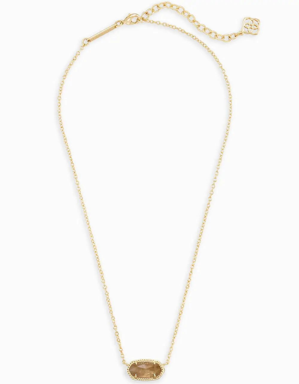 Elisa Gold Pendant Necklace in Citrine