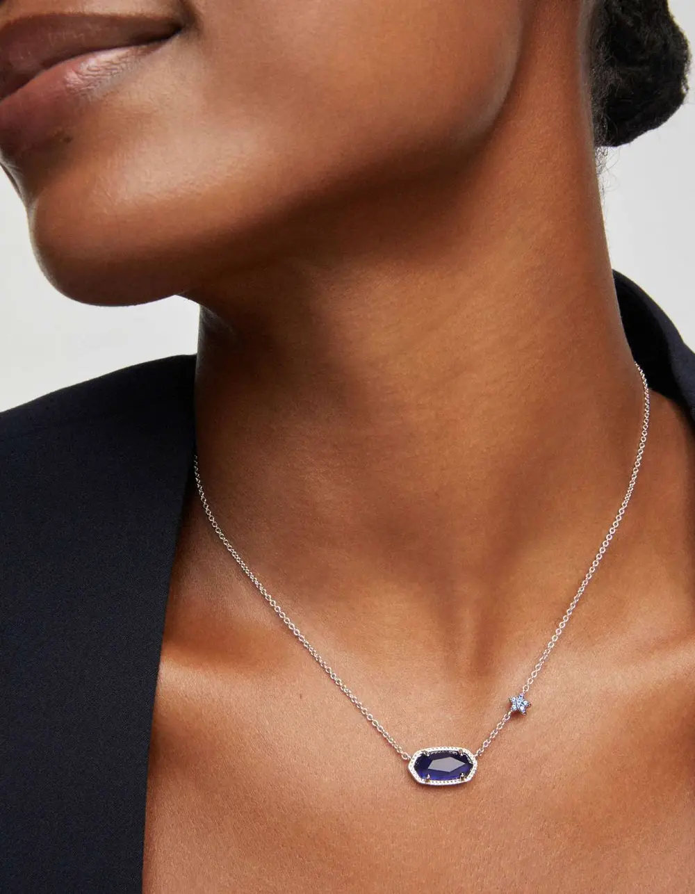 Elisa Pave Star Short Pendant Necklace