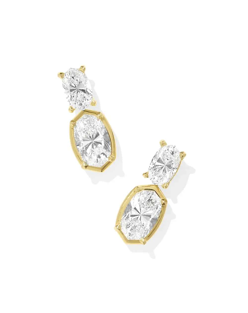 Lab Grown White Diamond Custom Elisa Drop Earrings