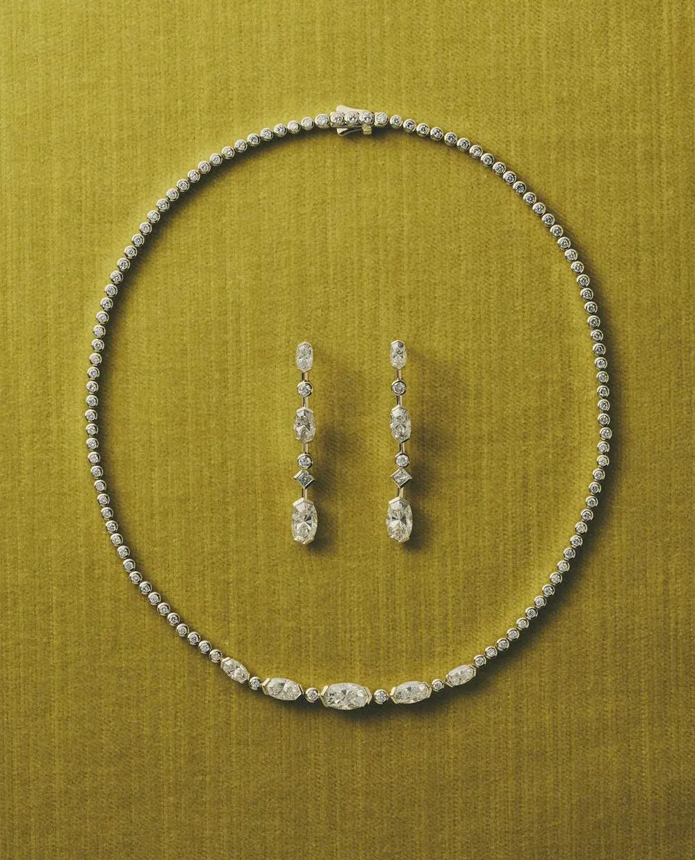 Lab Grown Diamond Custom Elisa Linear Earrings