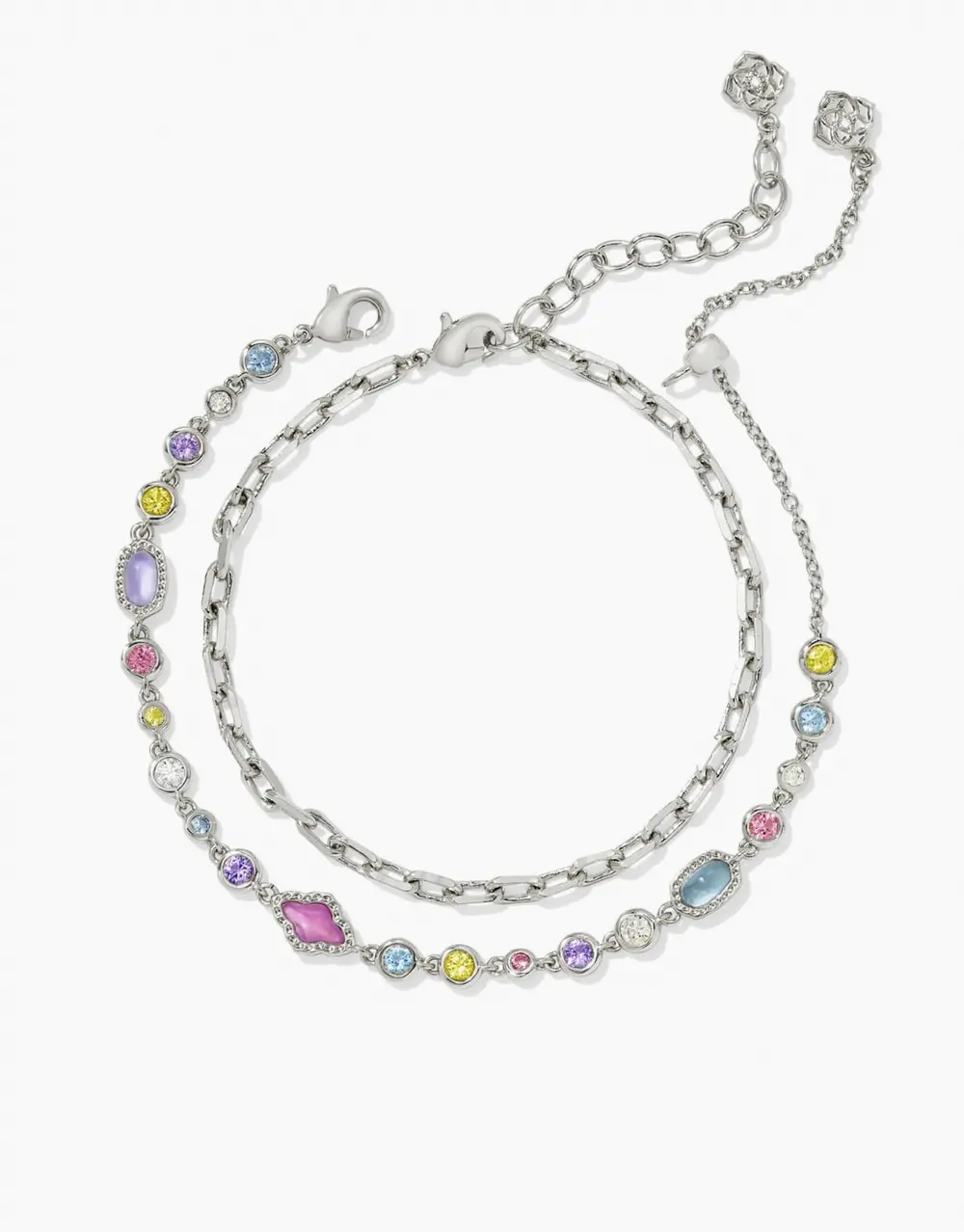 Mini Elisa and Abbie Set of 2 Delicate Chain Bracelets