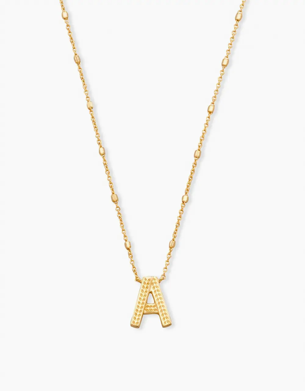 Letter A-Z Pendant Necklace in Gold