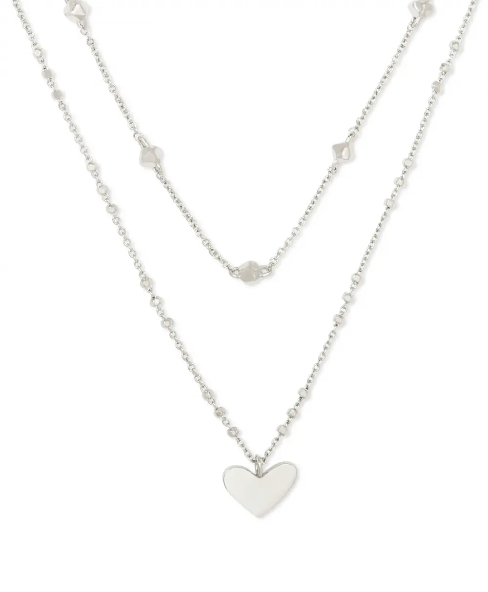 Ari Heart Multi Strand Necklace