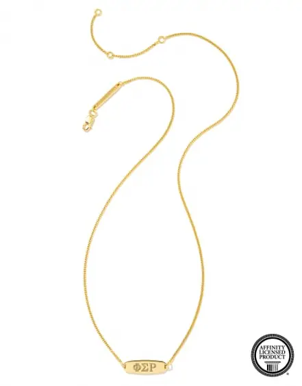Phi Sigma Rho Pendant Necklace in 18k Gold Vermeil