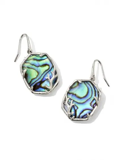 Daphne Coral Frame Drop Earrings