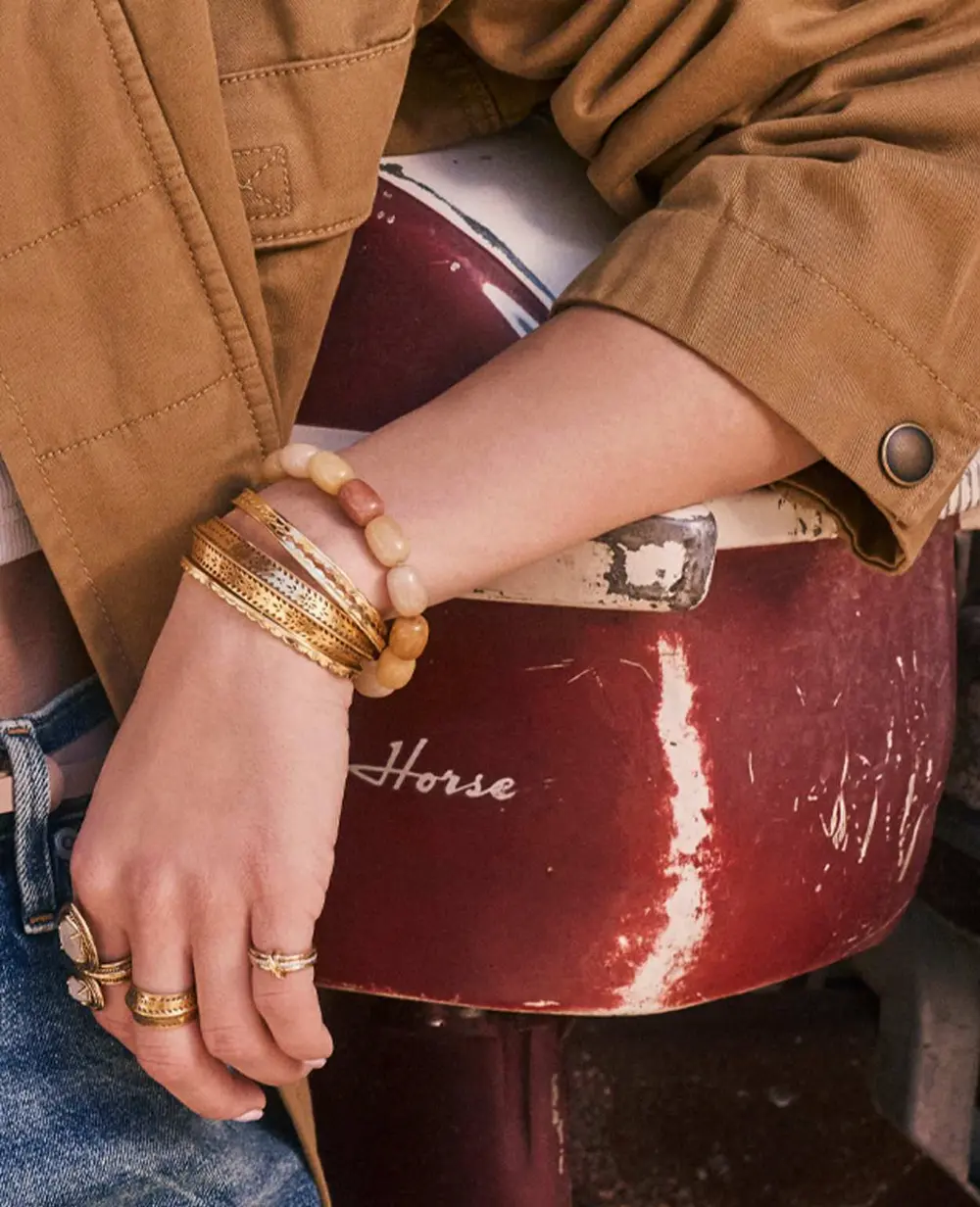 Keziah Etch Statement Cuff Bracelet