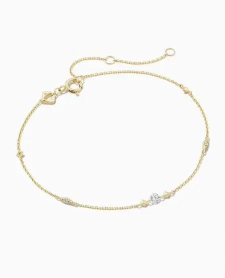 Floating Lab Grown Diamond Delicate Chain Bracelet