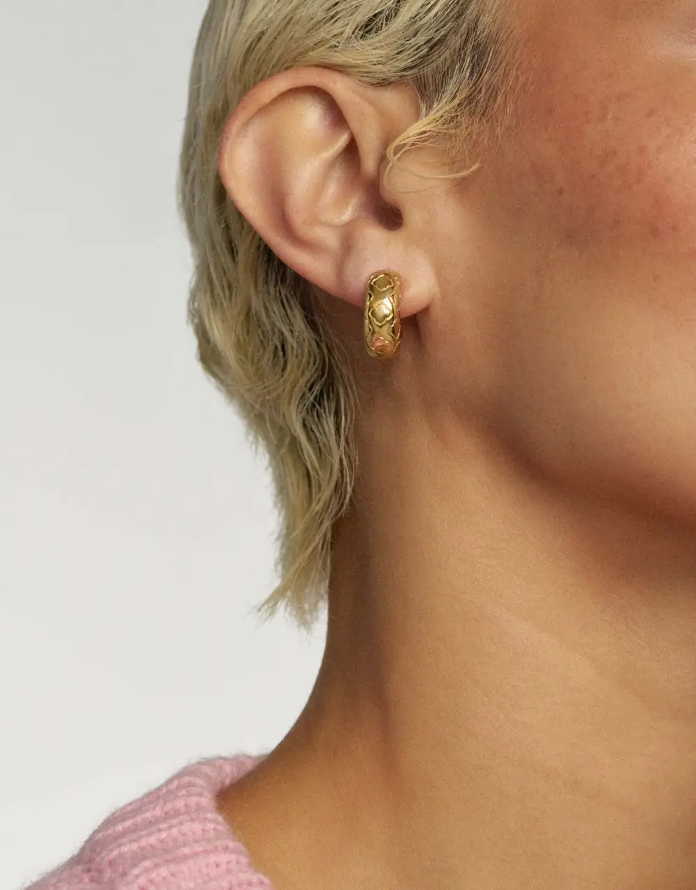 Bold EtchedHuggieEarrings