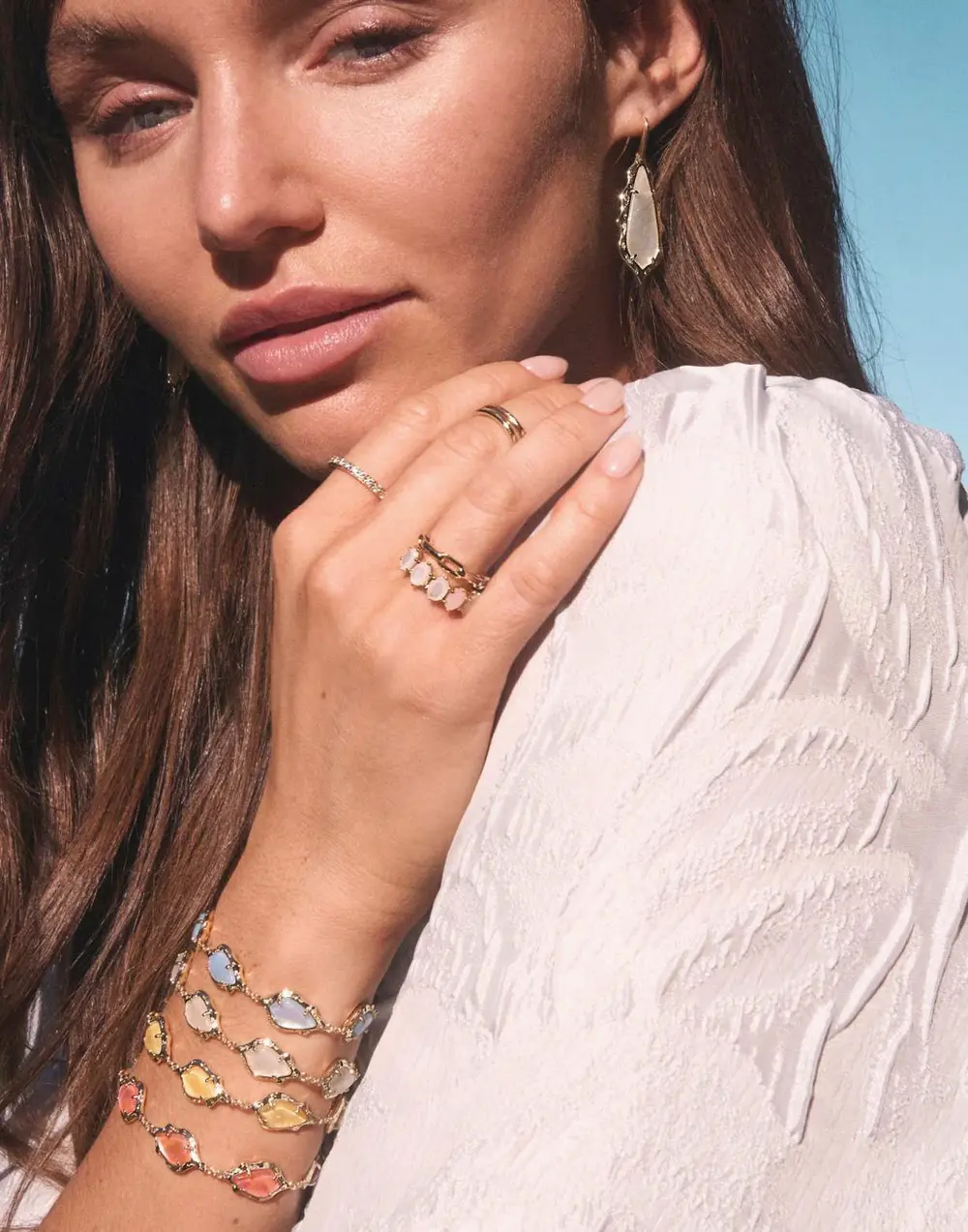 Adriana Scallop Frame Delicate Chain Bracelet
