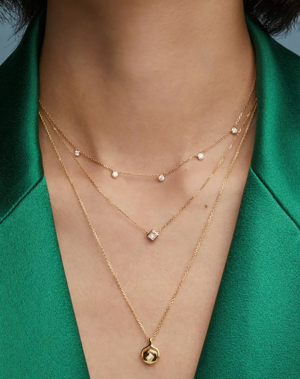 Reversible Davie Short Pendant Necklace