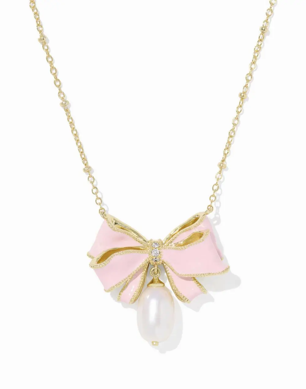 Kendra Scott x LoveShackFancy Pearl Bow Necklace