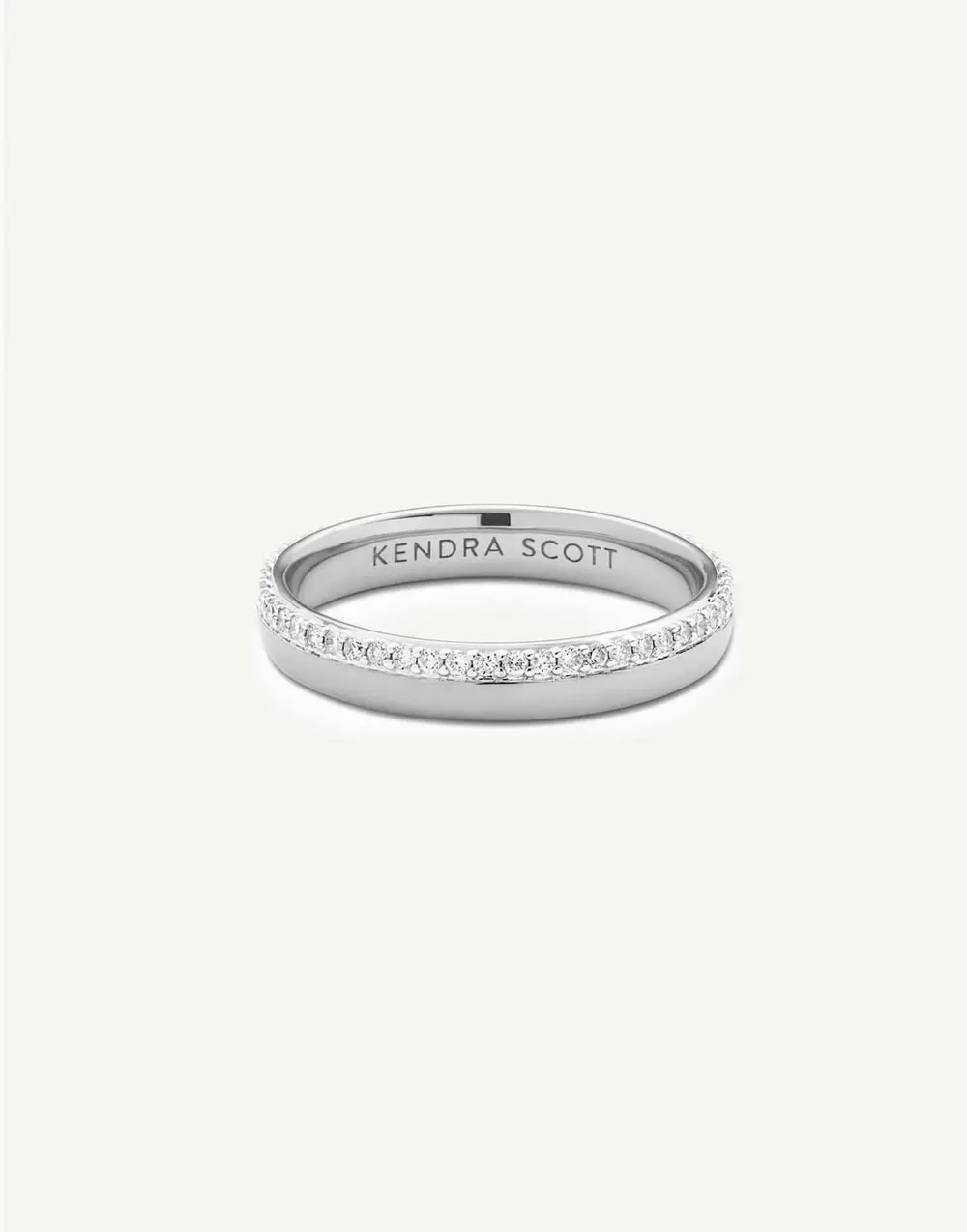 Whitney 14k Gold Band Ring in White Diamond