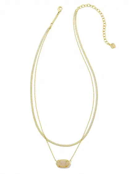 Elisa Herringbone Multi Strand Necklace