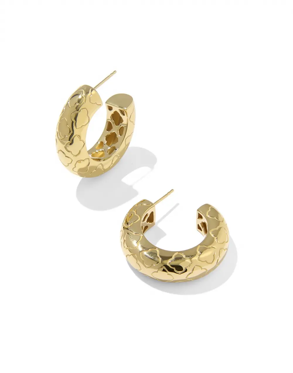 Bold Etched Hoop Earrings