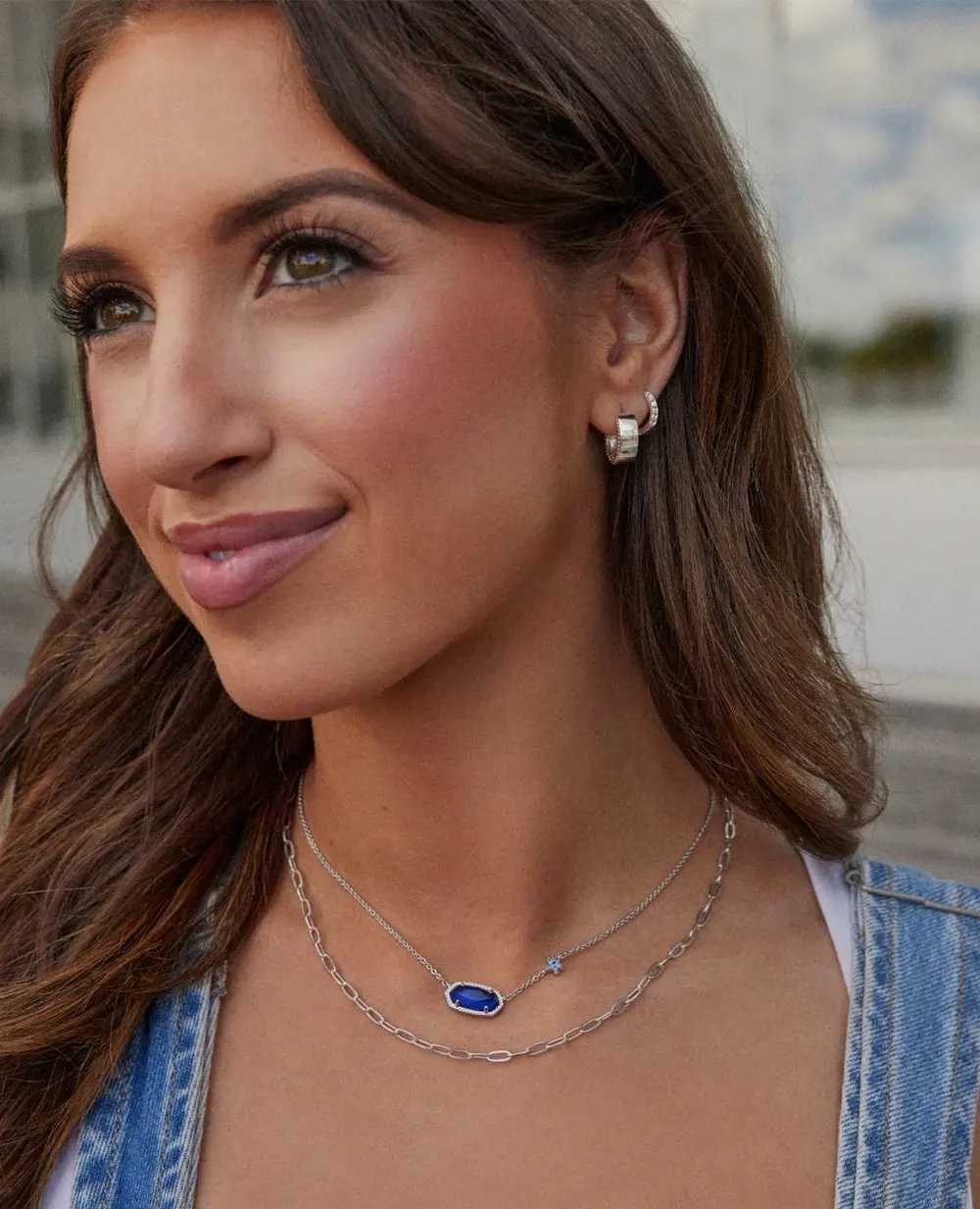 Elisa Pave Star Short Pendant Necklace