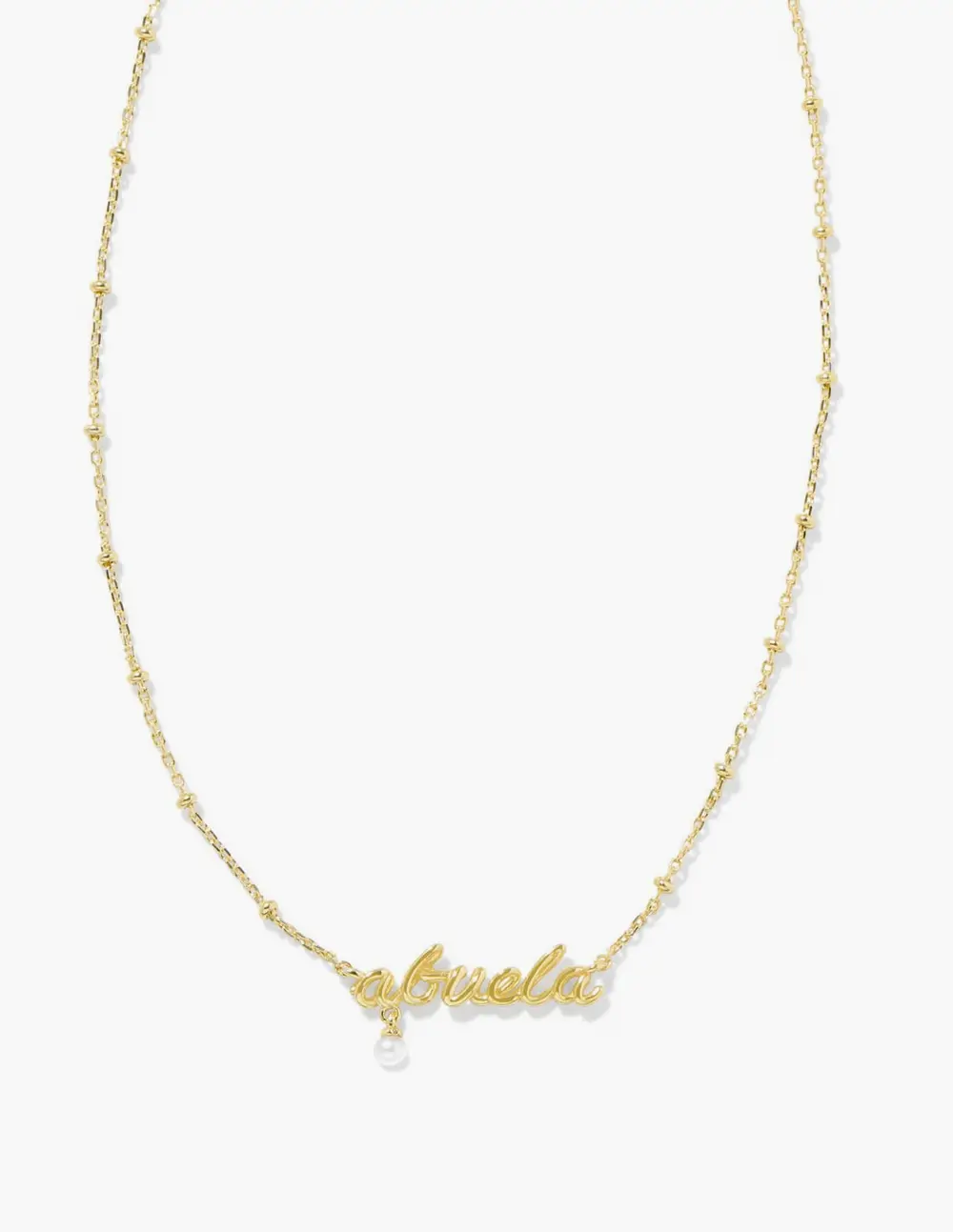 Abuela Script Pendant Necklace
