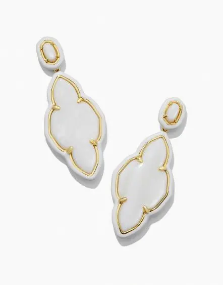 Abbie Enamel Frame Statement Earrings