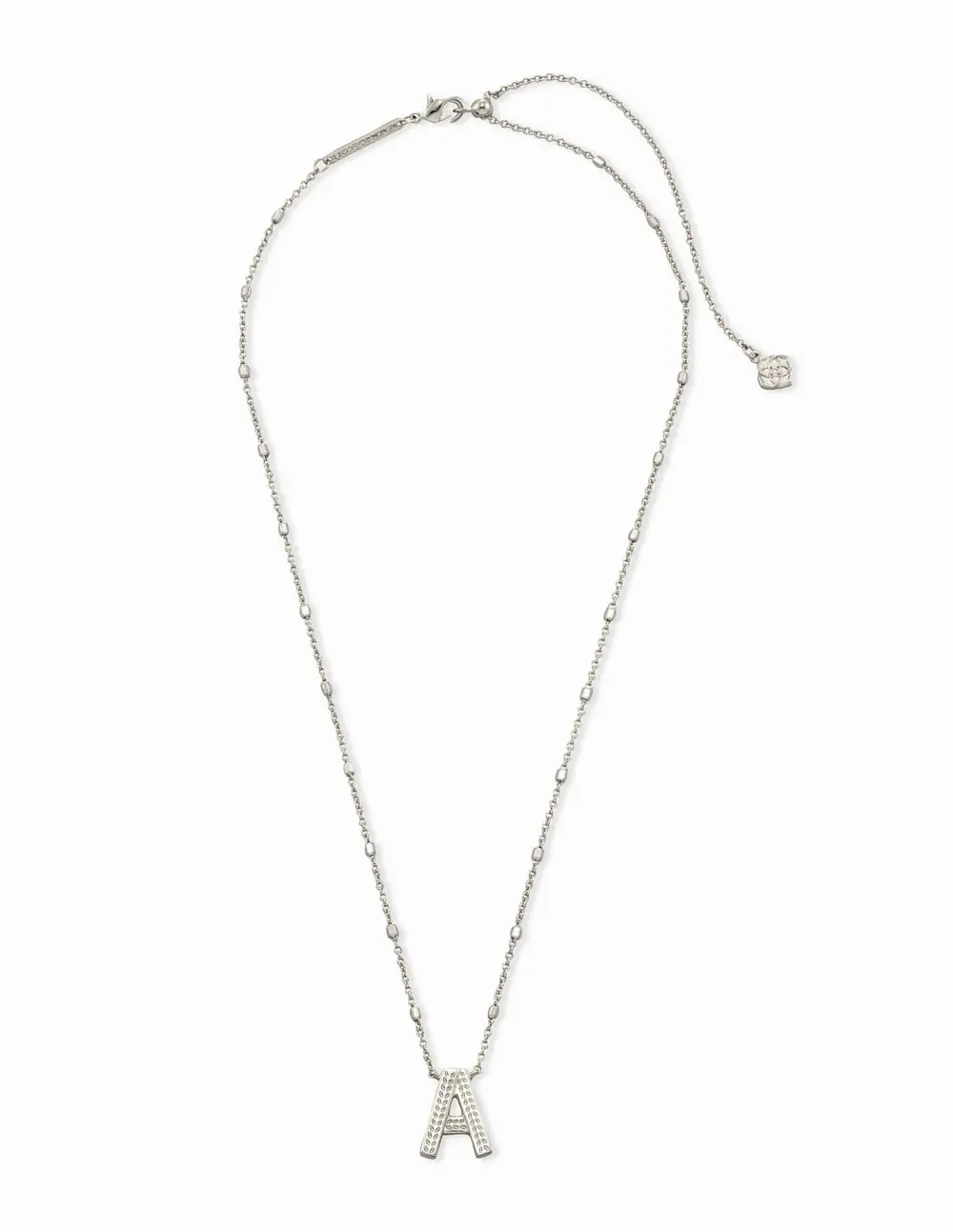 Letter A-Z Pendant Necklace in Silver