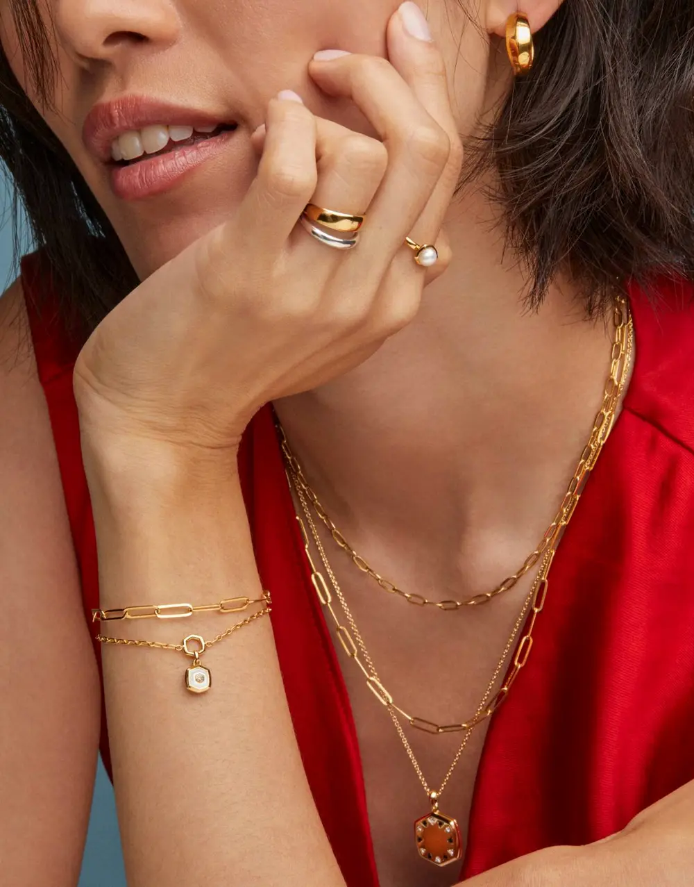 Large Metal Davie Locket Necklace