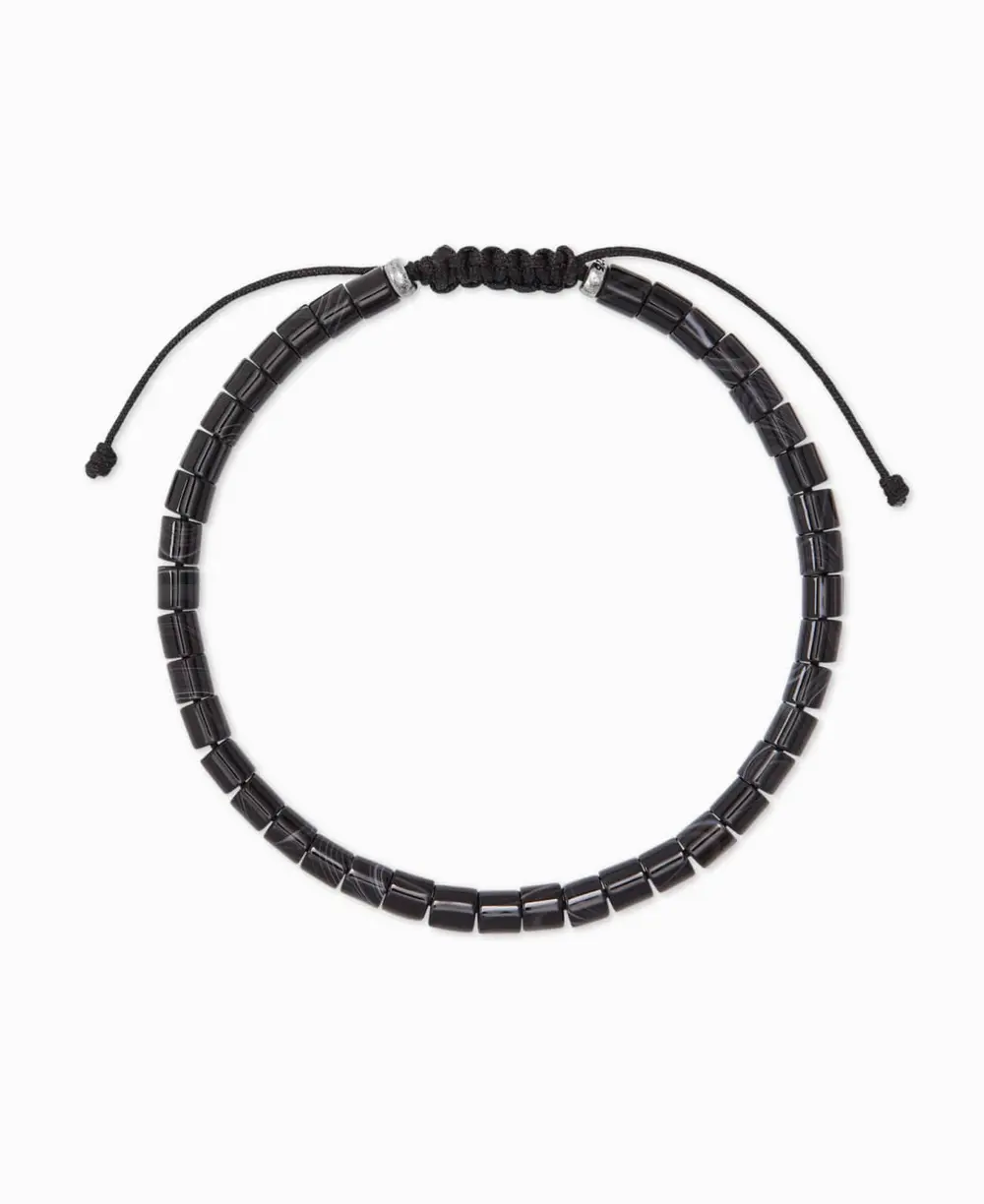 Grey Oxidized Sterling Silver Corded Bracelet