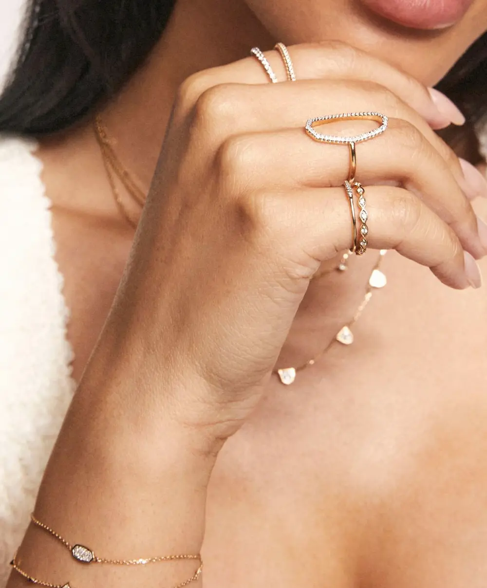 Millicent Delicate Chain Bracelet in White Diamond