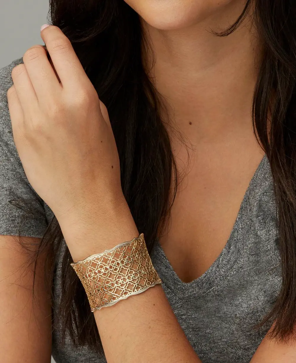 Candice Silver Cuff Bracelet in Silver