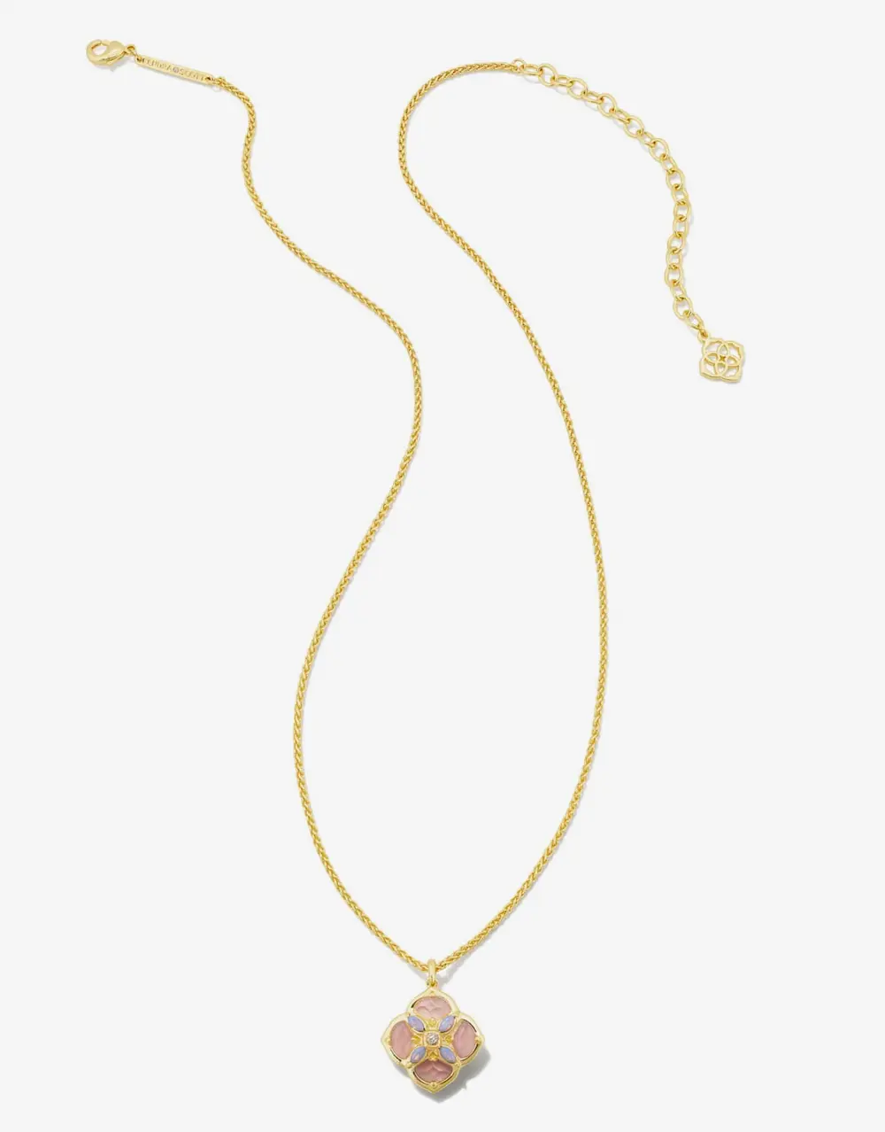 Dira Stone Short Pendant Necklace in Gold