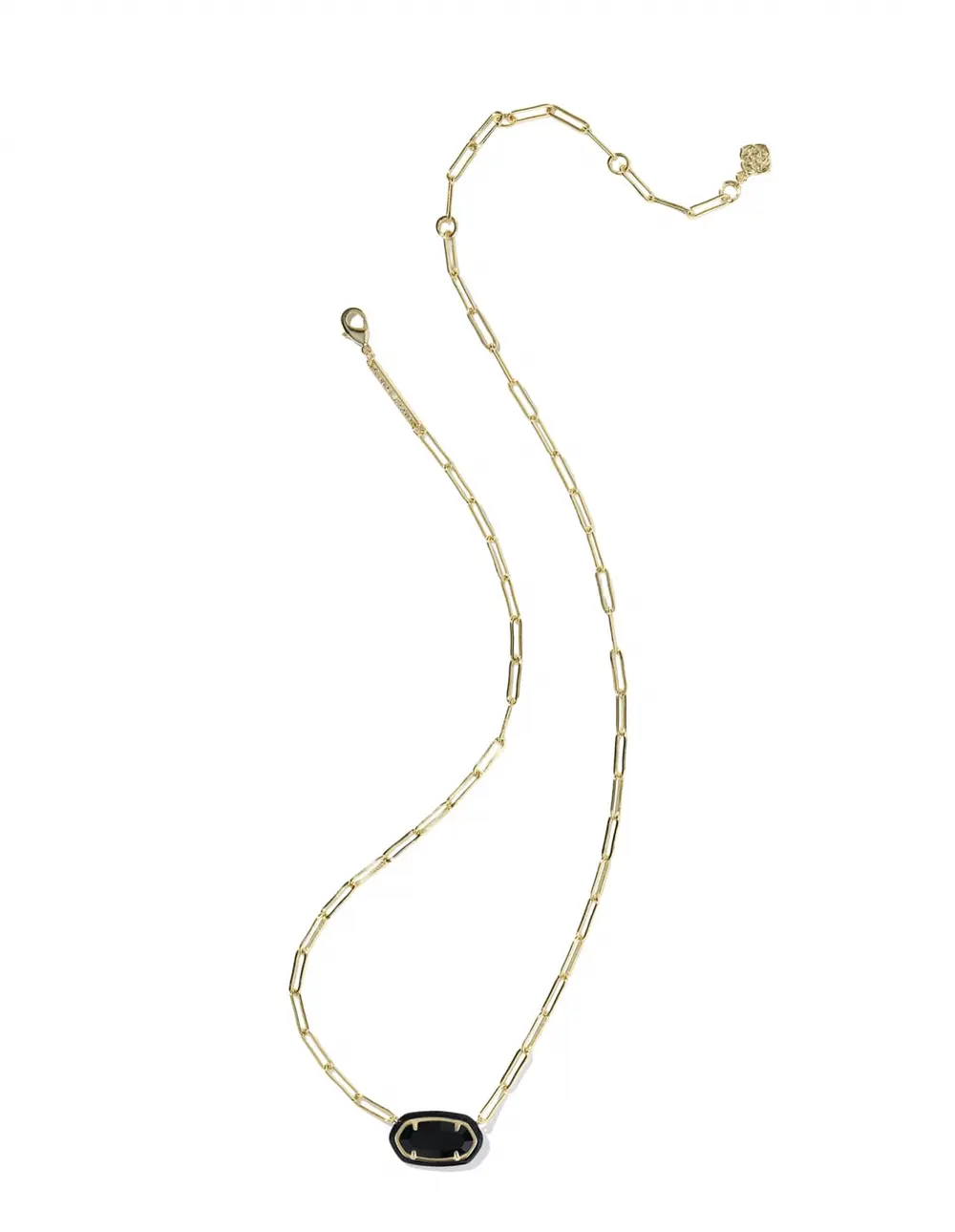 Elisa Enamel Frame Paperclip Necklace