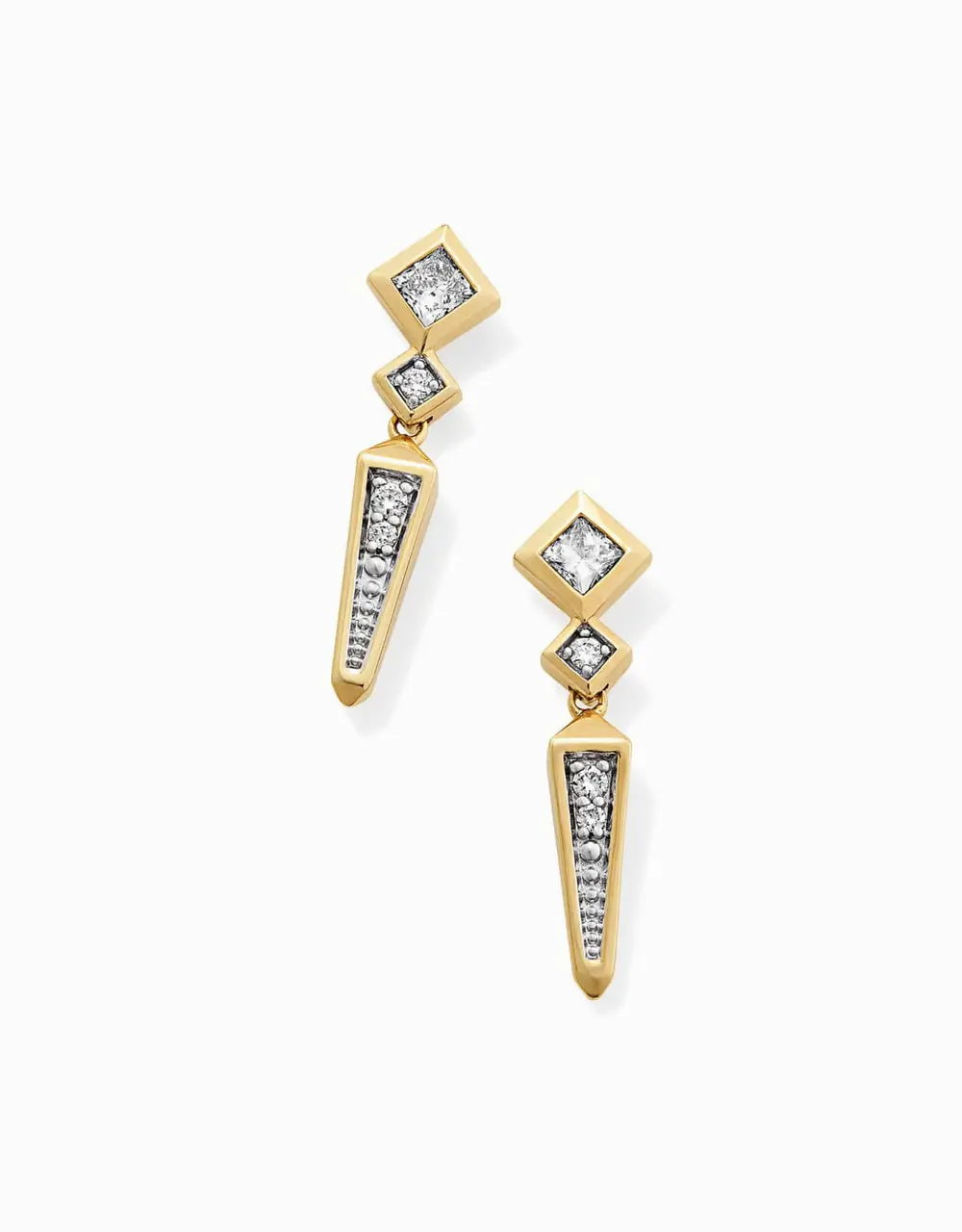 0.41 ct Lab Grown Diamond Michelle Small Spike Drop Earrings