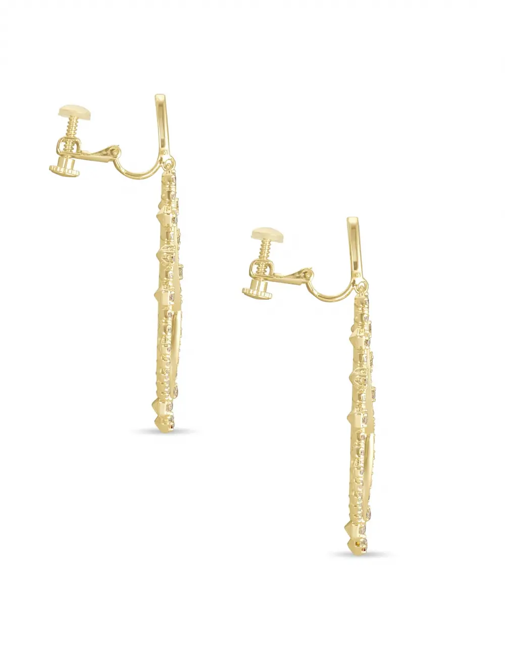 Sophee Crystal Clip-On Drop Earrings