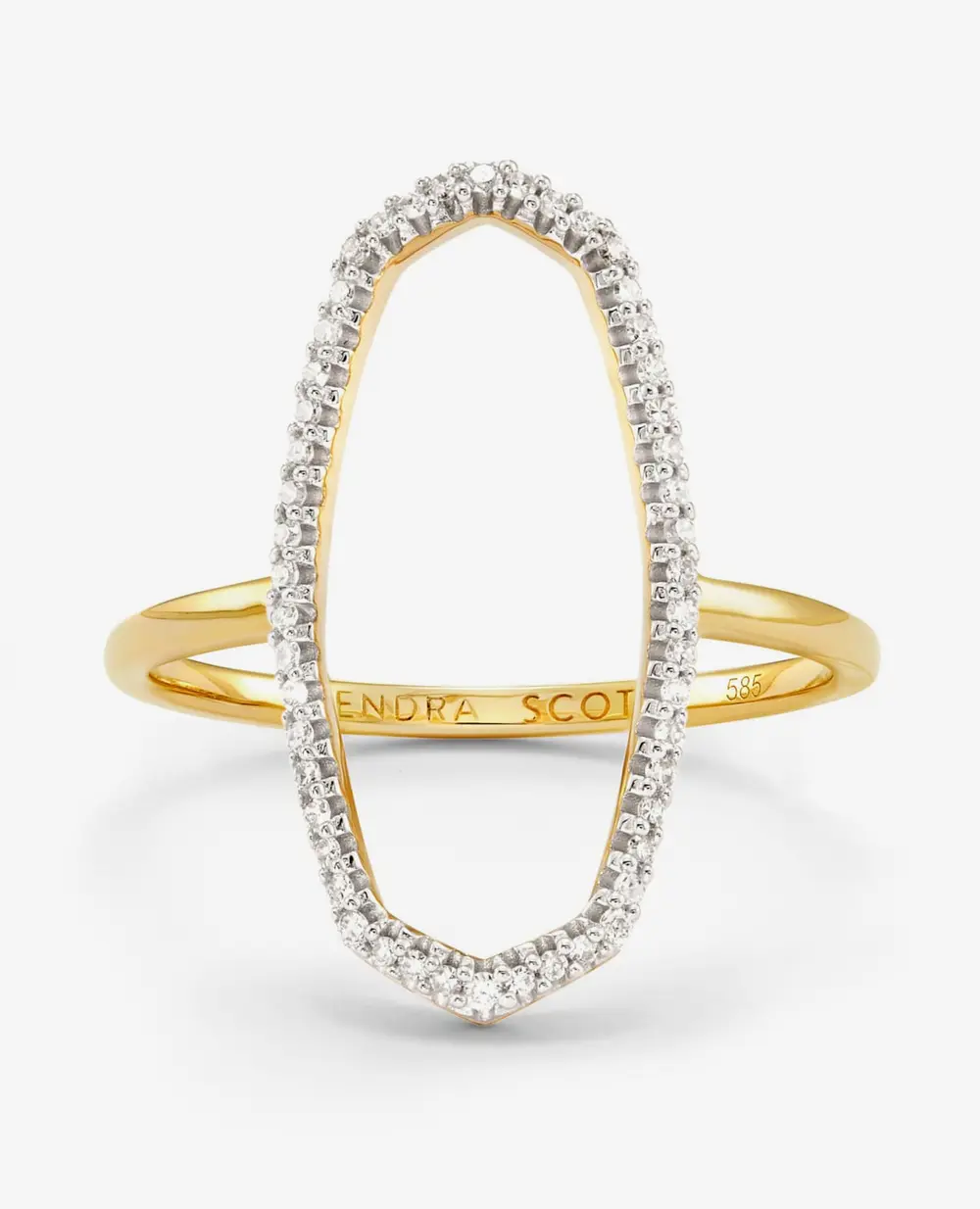 Dani Open Ring in White Diamond