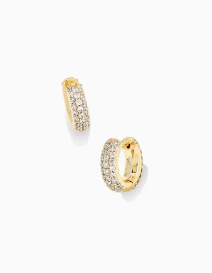 Mikki Pave Huggie Earrings