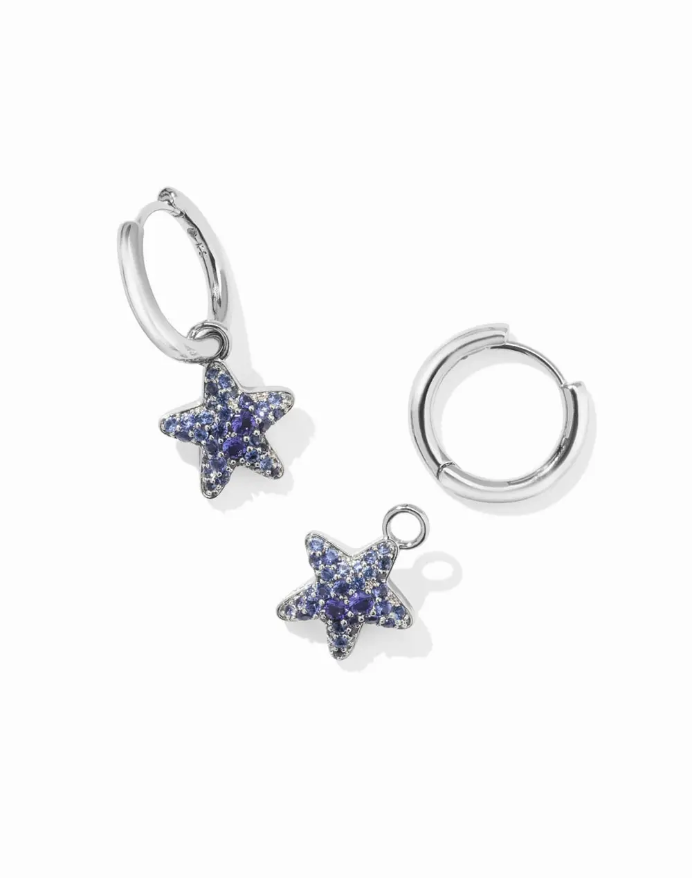 Jae Star Convertible Pave Huggie Earrings