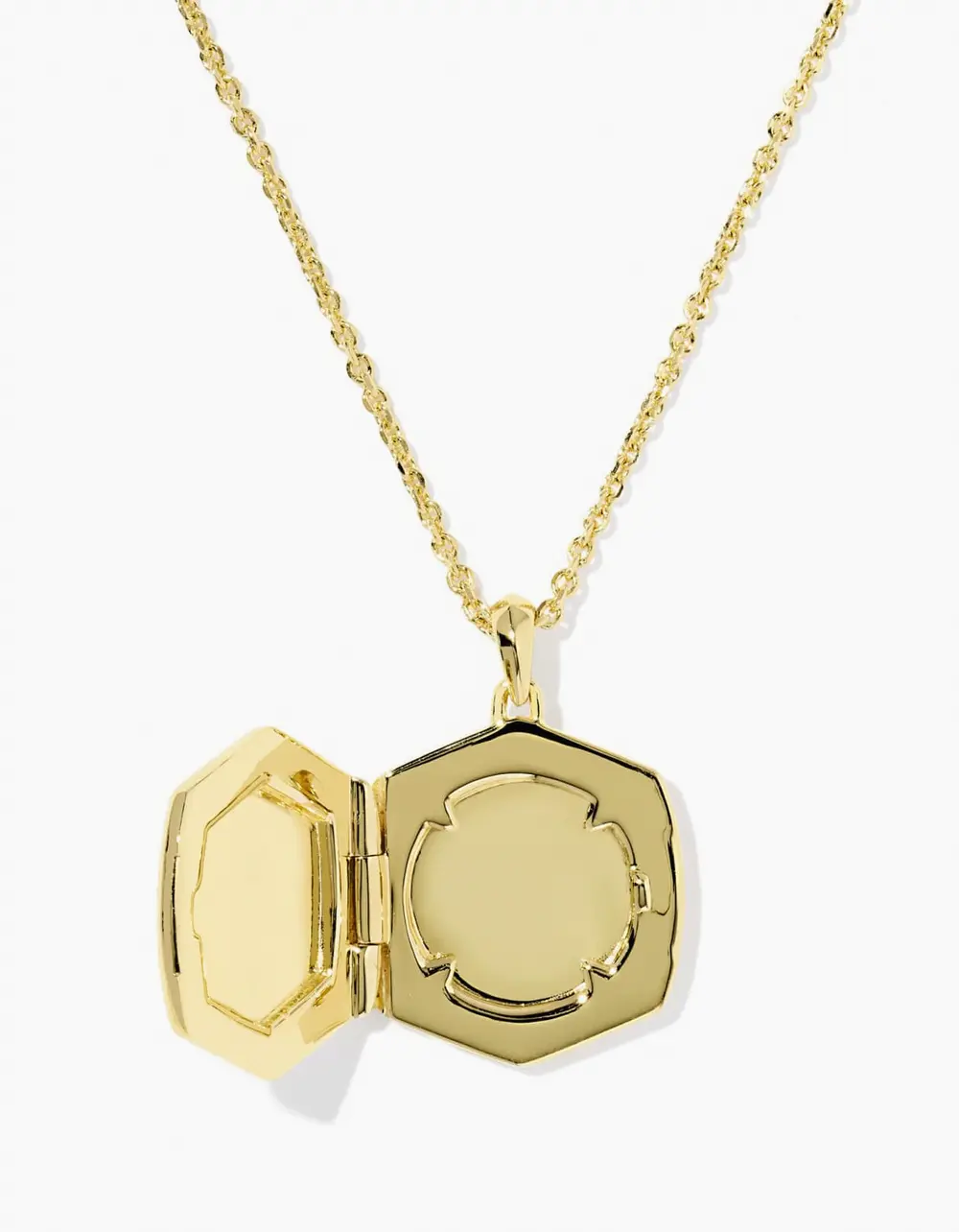 Large Metal Davie Locket Necklace