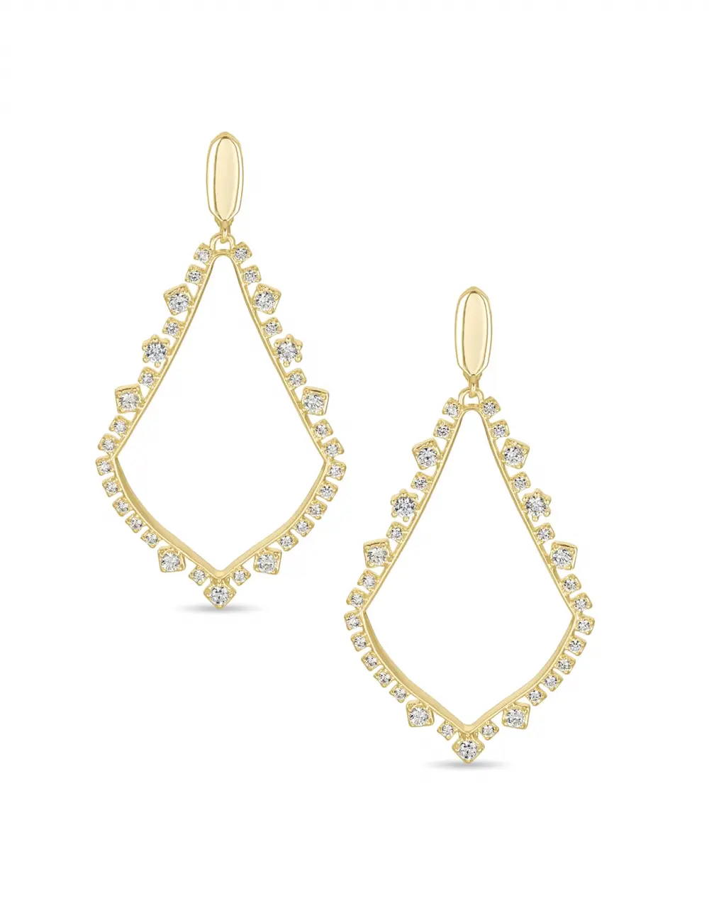 Sophee Crystal Clip-On Drop Earrings