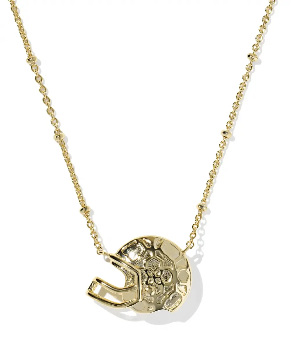 Football Helmet Short Pendant Necklace