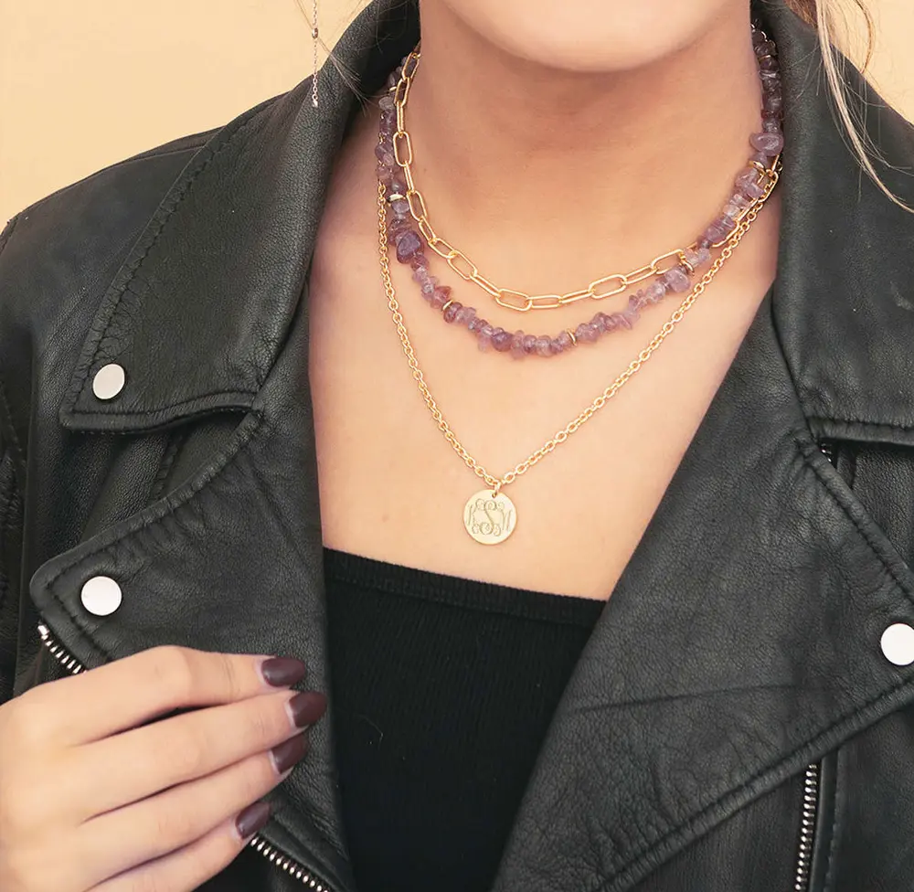 Monogrammed Layered Necklace