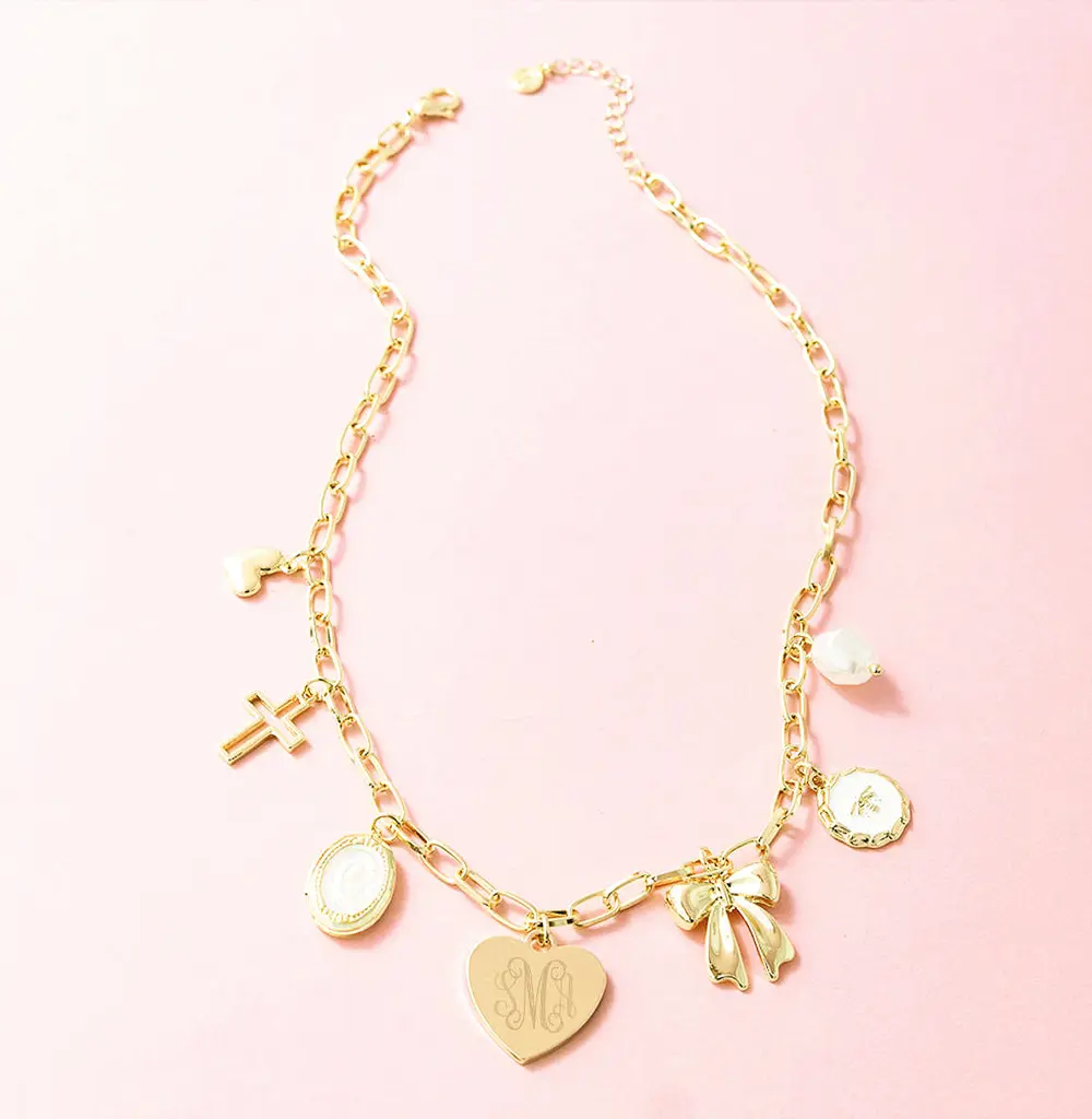 Monogrammed Charm Necklace