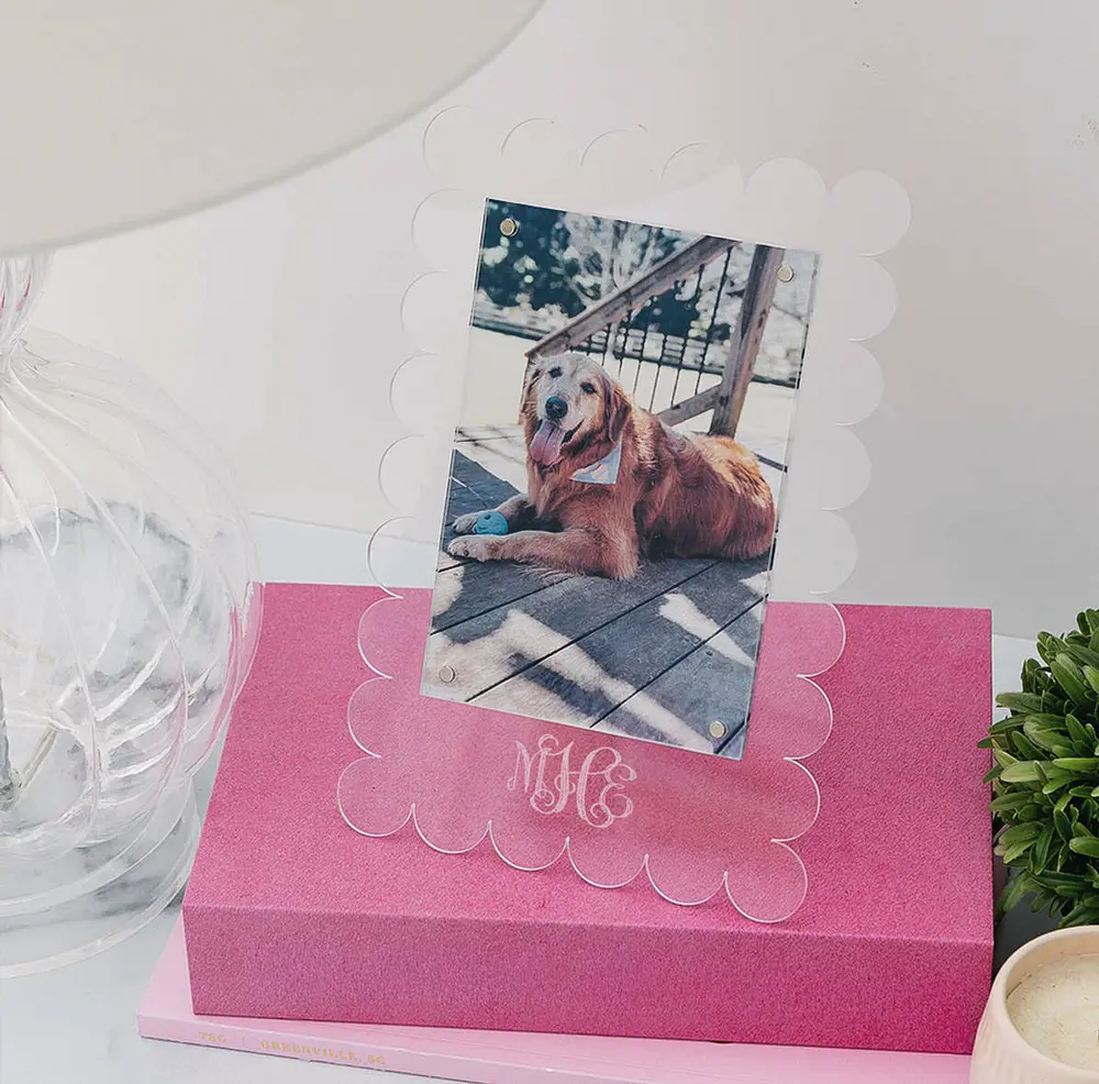 Monogrammed Scalloped Picture Frame