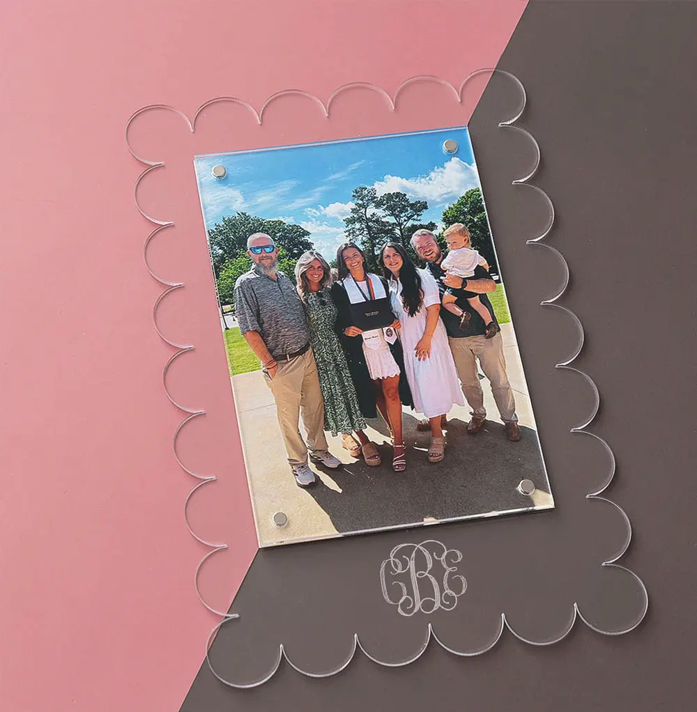 Monogrammed Scalloped Picture Frame
