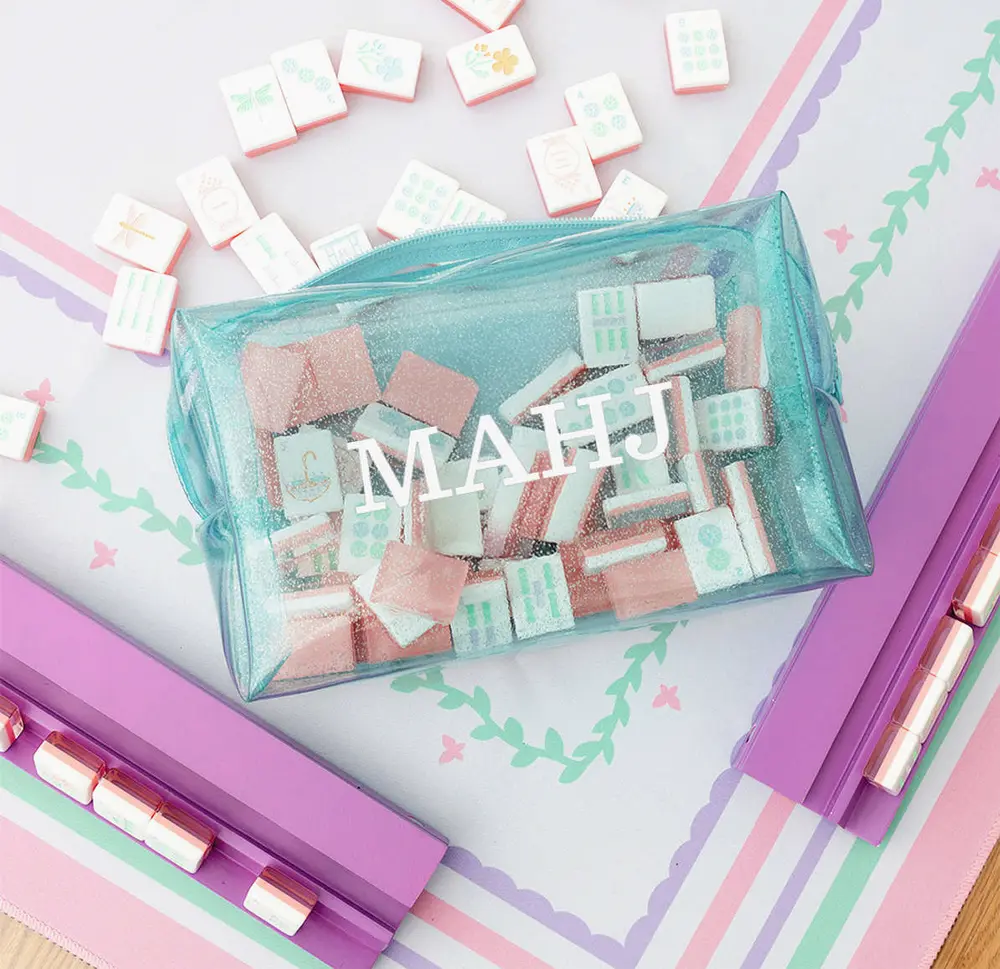 Monogrammed Mahjong Tile Bag