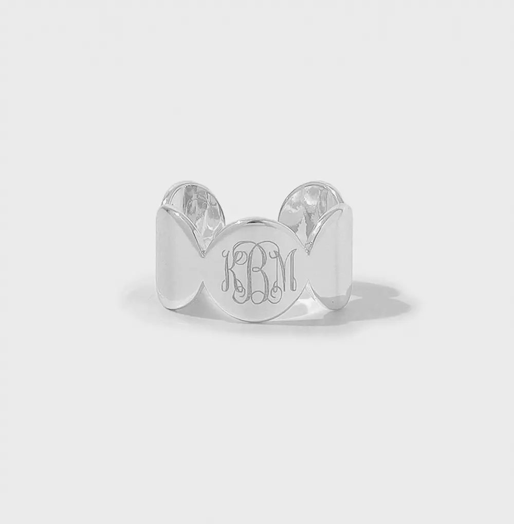 Monogrammed Cuff Ring