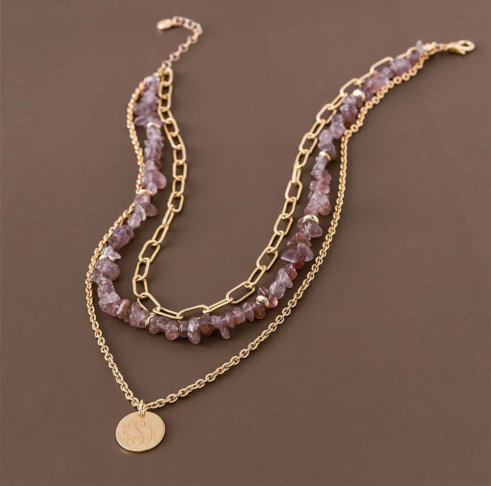 Monogrammed Layered Necklace