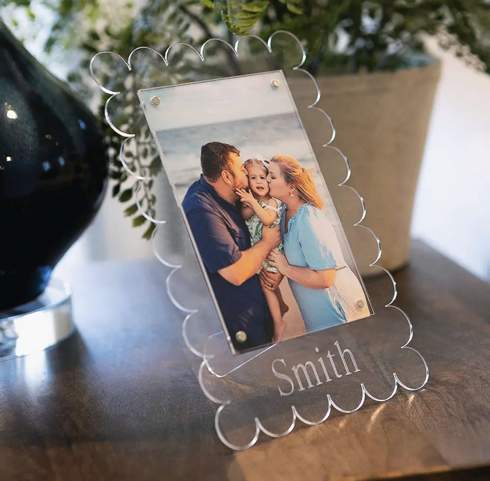 Monogrammed Scalloped Picture Frame