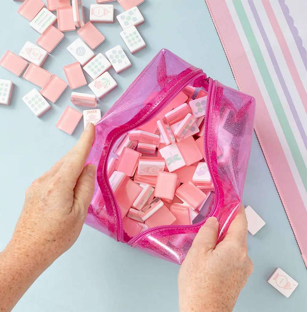 Monogrammed Mahjong Tile Bag