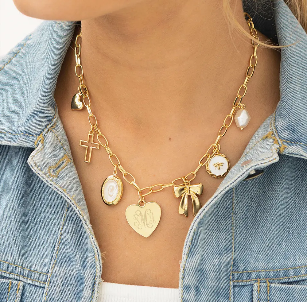 Monogrammed Charm Necklace