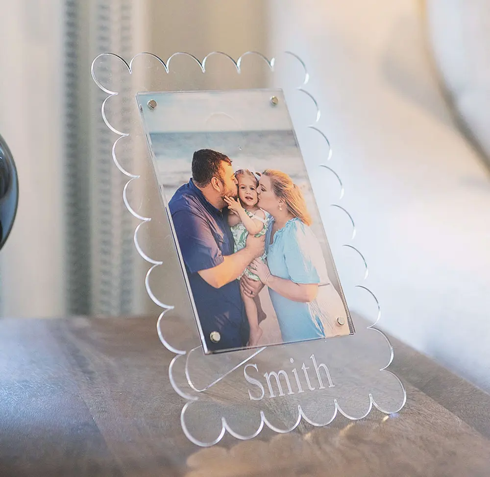 Monogrammed Scalloped Picture Frame