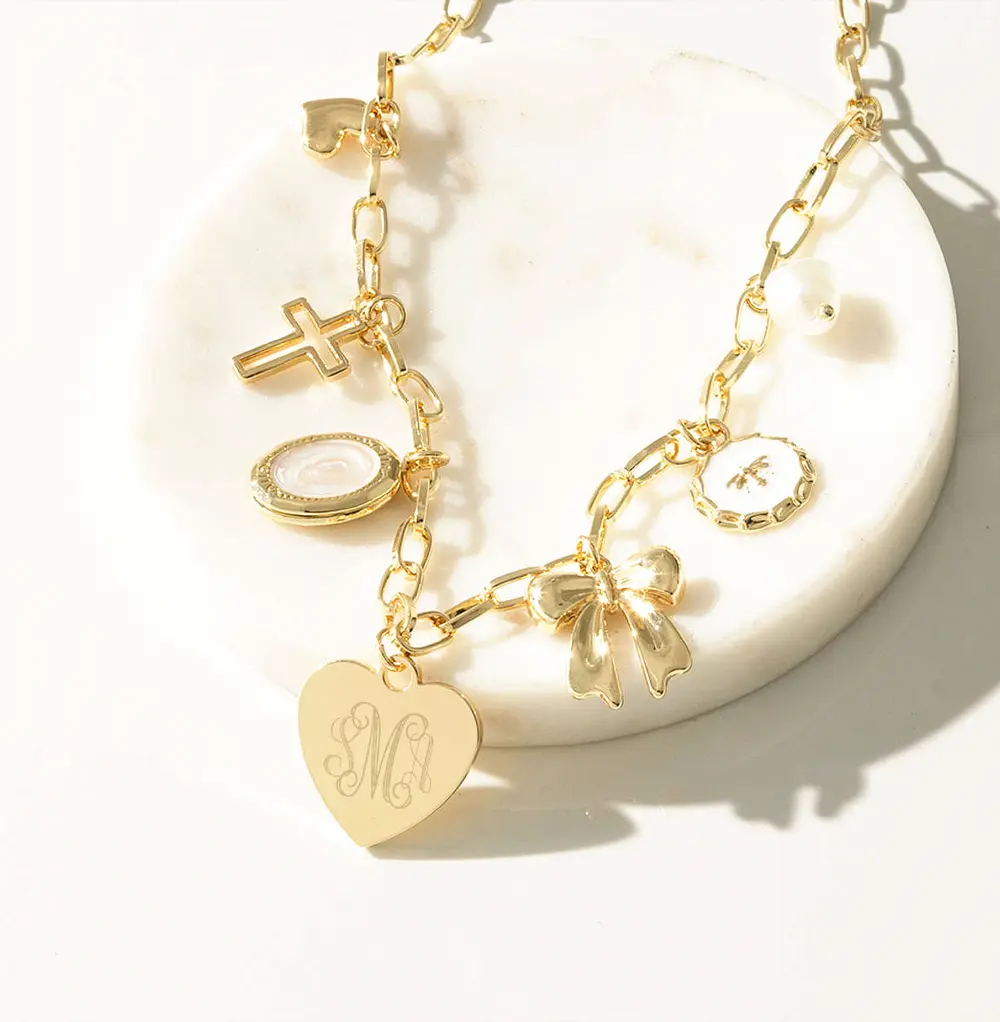 Monogrammed Charm Necklace