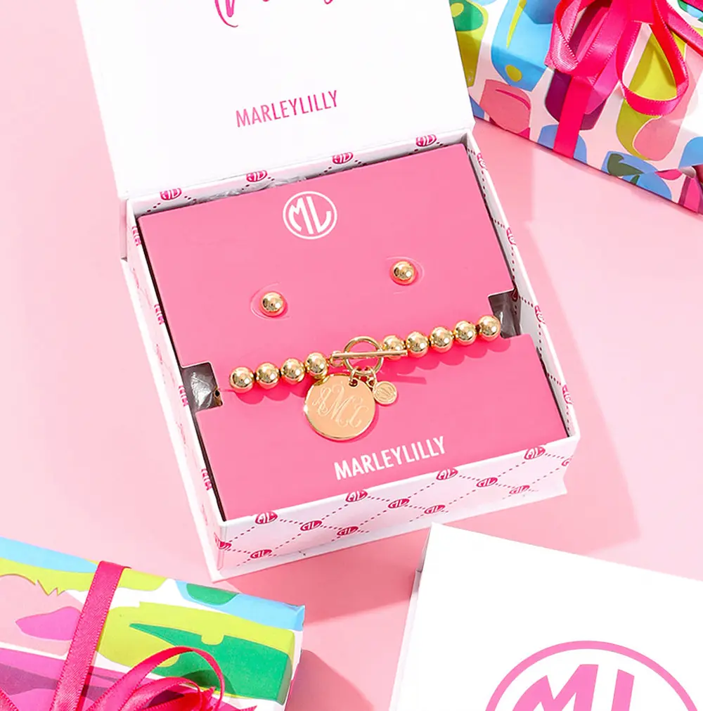 Monogrammed Jewelry Gift Set